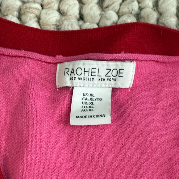 Rachel Zoe Vibrant Pink and Red Cardigan - Picture 2 of 6